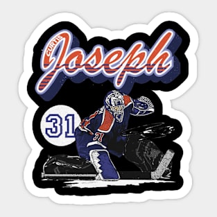 Curtis Joseph Edmonton Retro Script Sticker